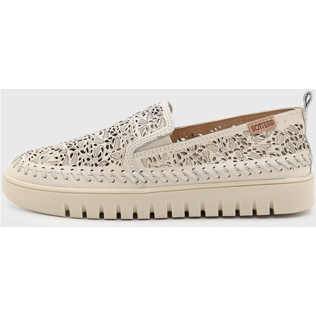 Tênis Feminino Bottero Recorte Floral Off-White