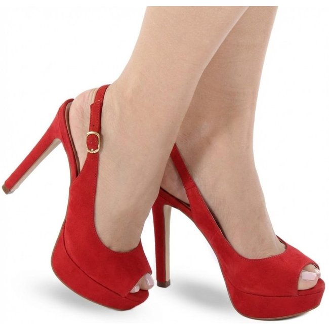 Sandália Modarpe Peep Toe Meia Pata Salto Fino Preto M52