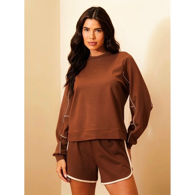 Blusão Comfort Feminino Triton Marrom/Bege