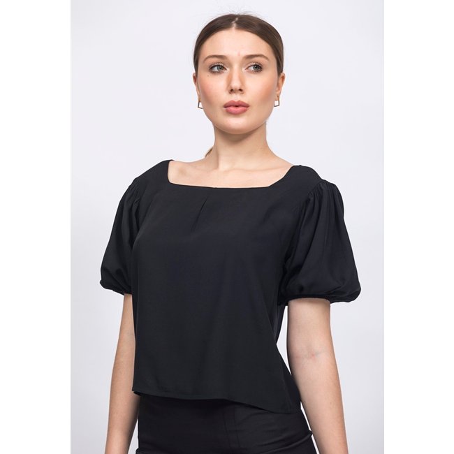Blusa Le loup Viscose Mangas Curtas Bufantes
