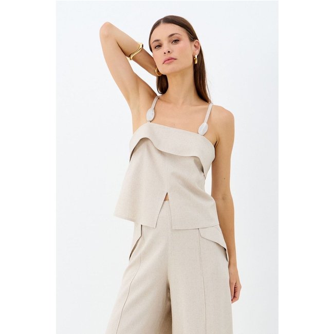 Blusa de Linho com Aviamento ACT Feminino
