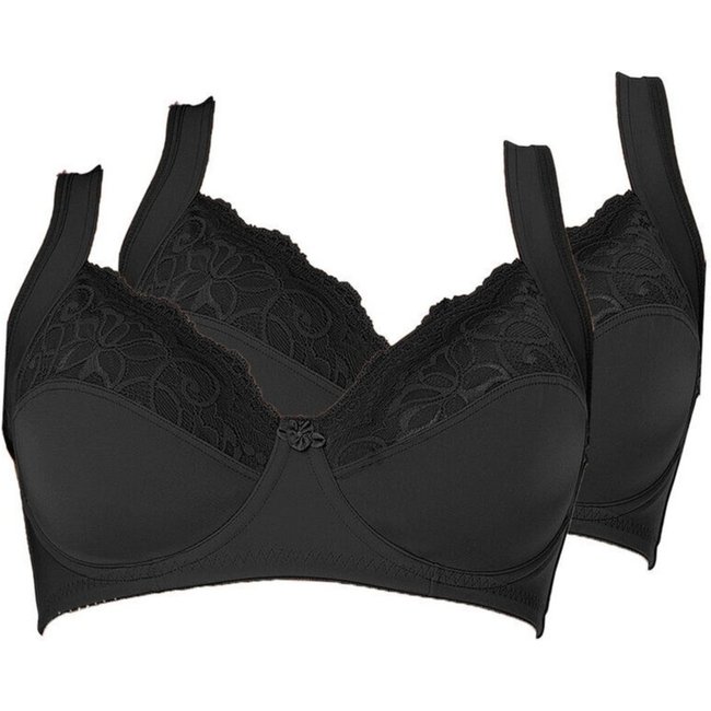 Kit com 2 Sutiãs com Aro e sem Bojo Dilady 123410 Preto