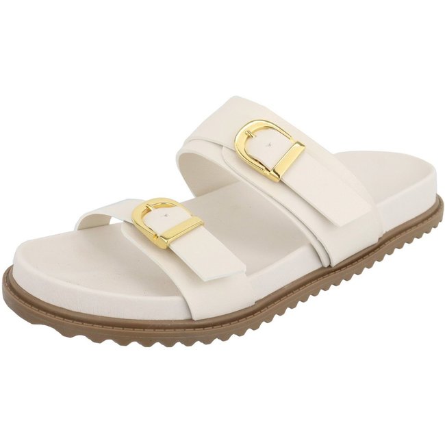 Papete Fivela Confort Anatomica Rasteira Verão Agnes Veronez Off White