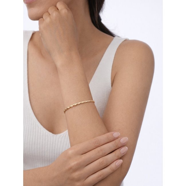 Bracelete Ondulado Banhado a Ouro 18k