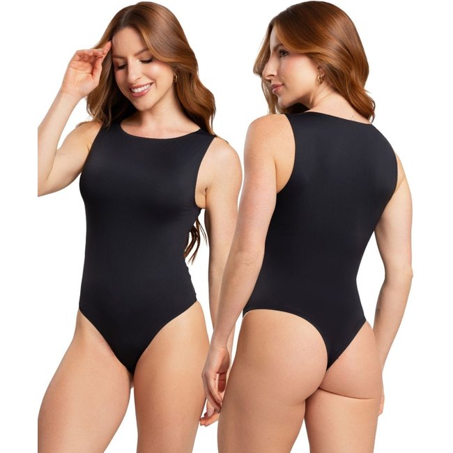 Body Feminino Verão Microfibra Poliamida Zero Transparência Sem Bojo Dia a Dia Caimento Perfeito Preto