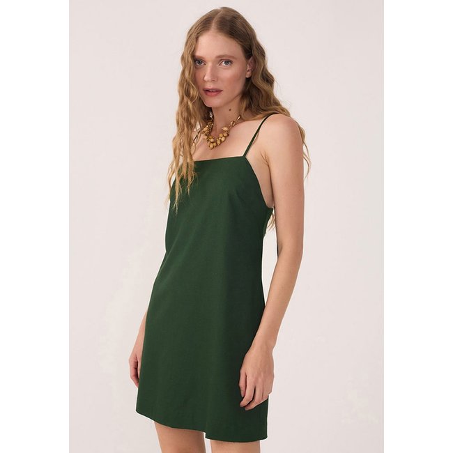 Vestido Dress To Curto Alça Ajuste Verde