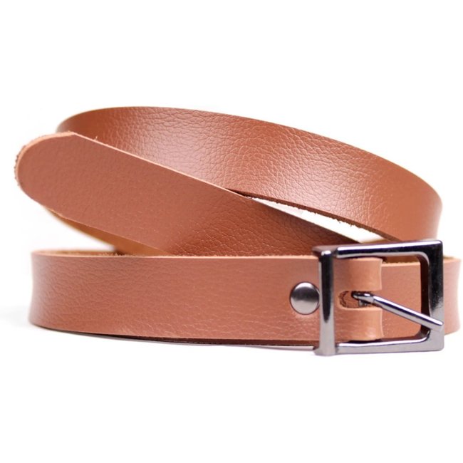 Cinto Slim com Fivela Grafite Artlux Caramelo FM002