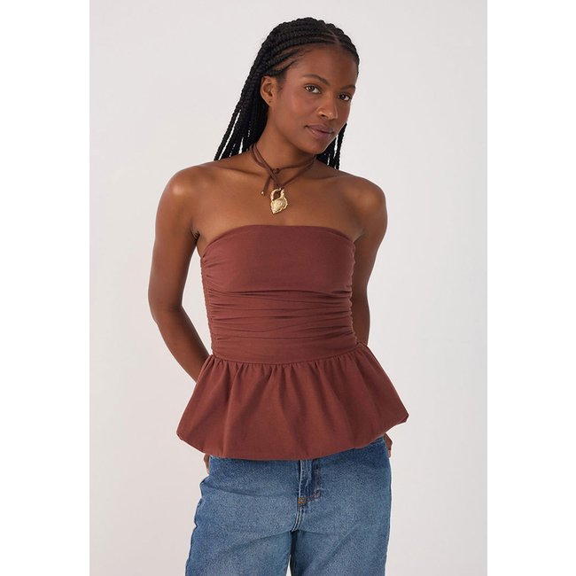 Blusa Dress To Balonê Plissado Vinho