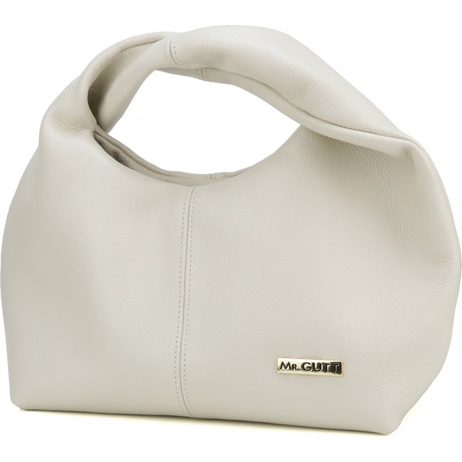 Bolsa de Couro Mr. Gutt Alça de Mão Off White