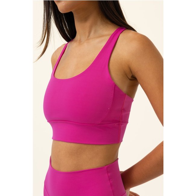 Top Fitness com Costas Cruzadas Rosa Pink