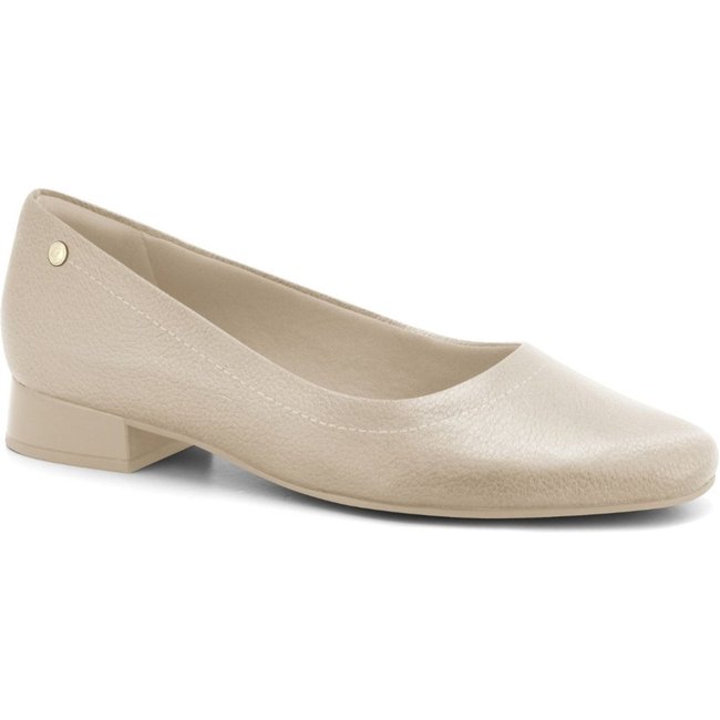 Sapato Feminino Couro Almond Comfortflex 2482301-6