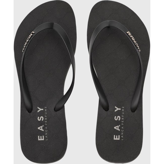 Chinelo Feminino Lança Perfume Tiras Logo Preto
