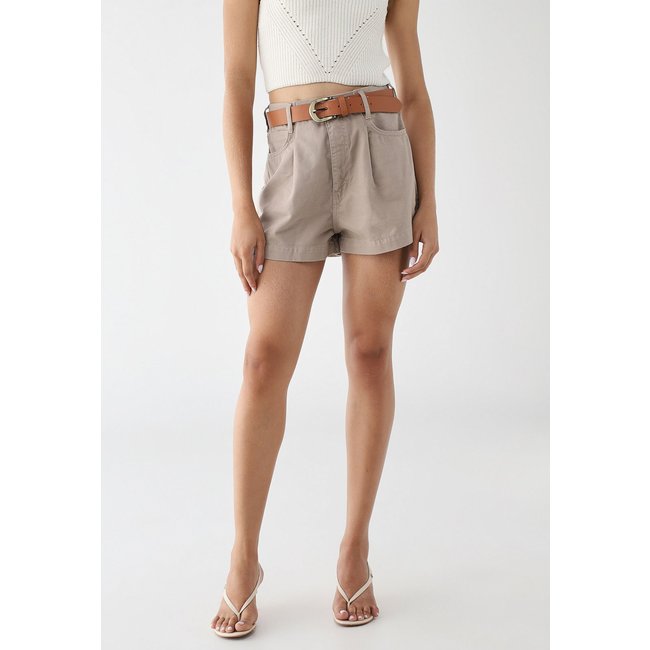 Short Feminino Colcci Cintura Alta Bege