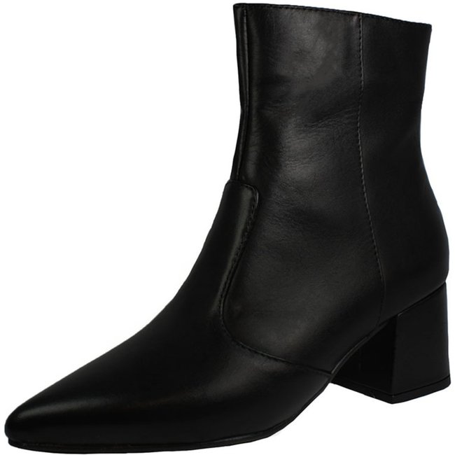 Bota Salto Baixo Grosso Cano Curto Bico Fino Luiza Sobreira Preta Mod. 2080