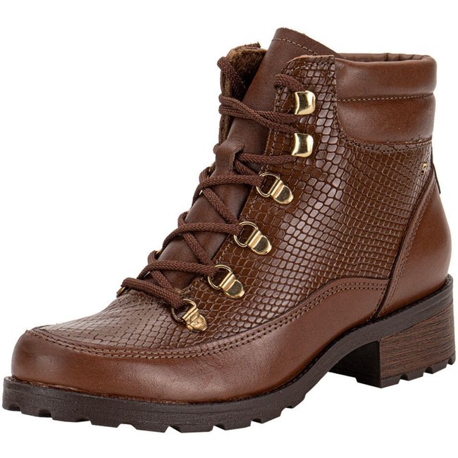 Bota Feminina Coturno Pegada 281418 6071418 Caramelo