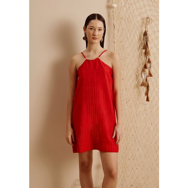 Vestido Cordão Metal