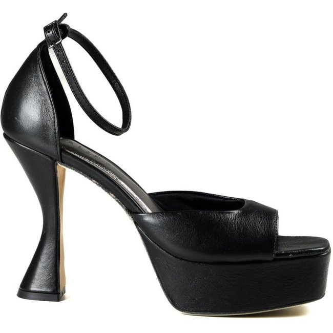 Sandália Feminina Salto Taça Lia Line Lia Line Preto