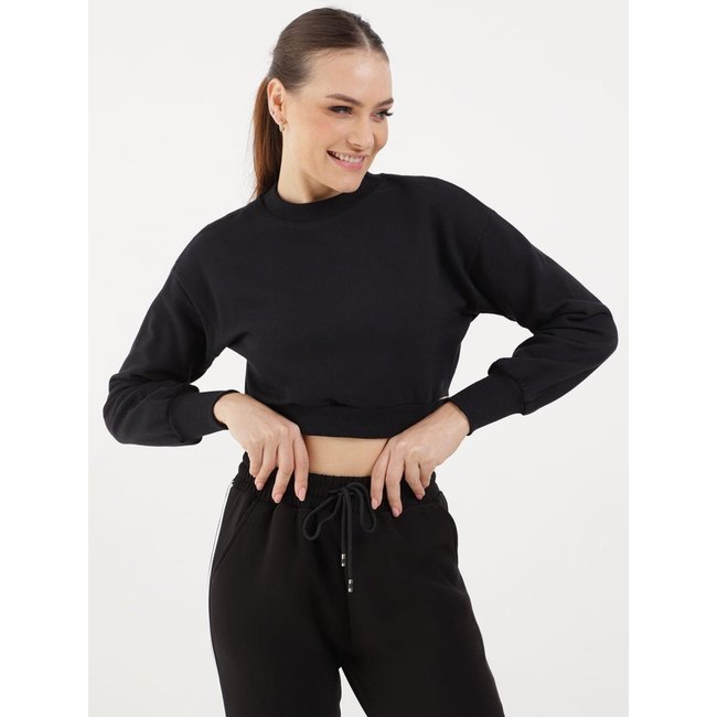 Moletom Cropped Autentique Feminino Preto