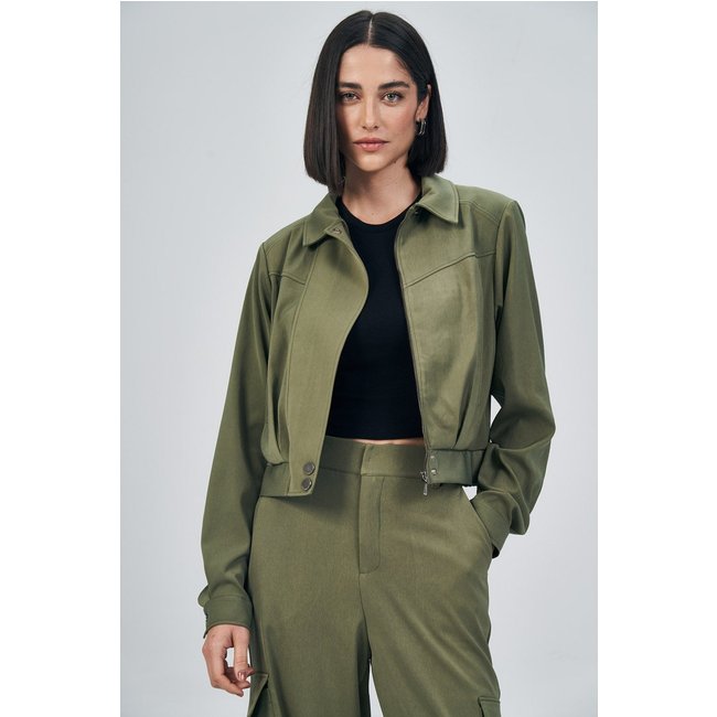 Jaqueta Cropped Fashion Feminina Acostamento