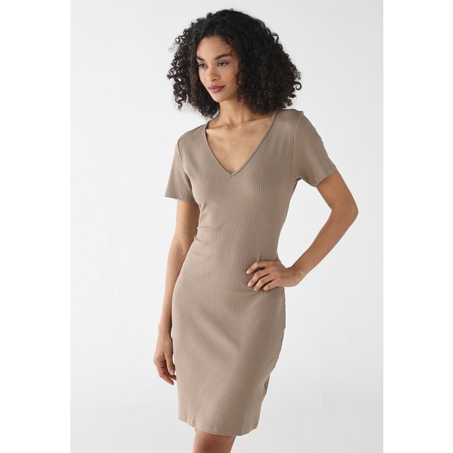 Vestido Feminino Lez a Lez Malha Canelada Sevilha Bege