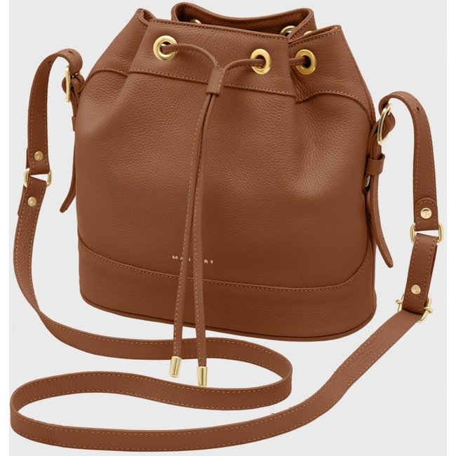 Bolsa Bucket Transversal Couro Mariart Chia Camel