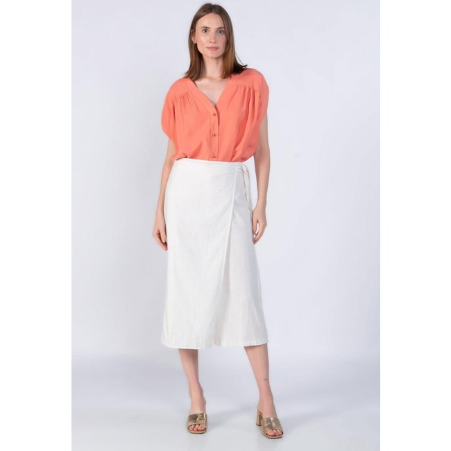 Blusa bata em viscose Laranja