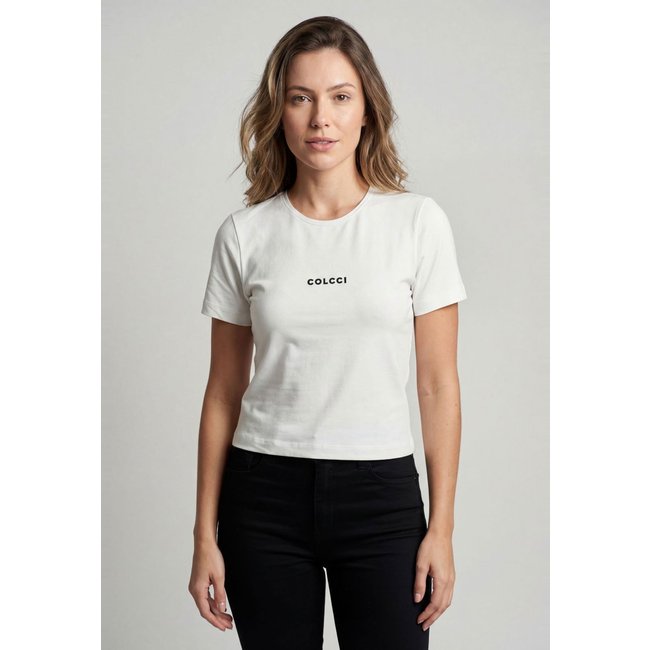 Camiseta Feminina Colcci Logo Branca