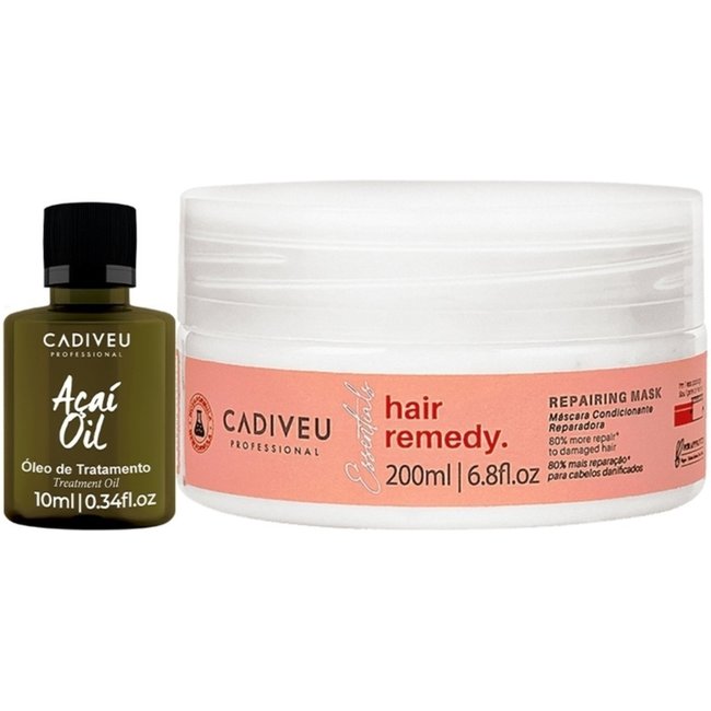 Kit Cadiveu Professional Essentials Hair Remedy Máscara e Açaí Oil (2 produtos)
