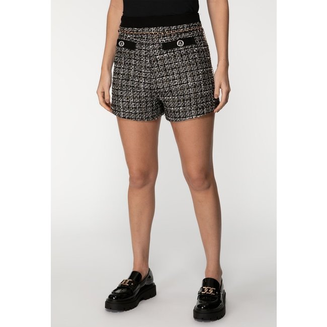 Short Guess Tweed Lurex Eco Preto