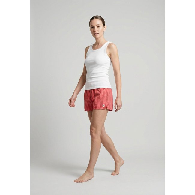 Conjunto Pijama Curto Feminino Hering Listrado Branco