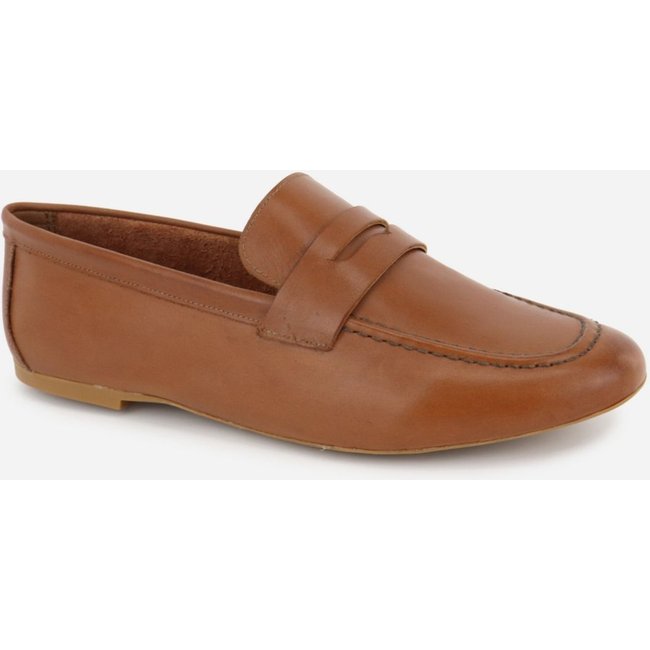 Loafer Couro Maria Paula Feminino Casual Caramelo