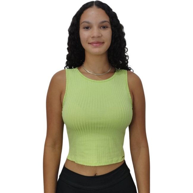 Blusa Regata Básica Canelada Lunender