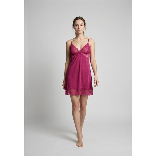 Camisola Feminina Hope Microfibra com Renda Pink
