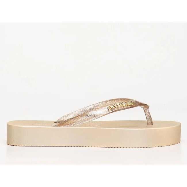 Chinelo Feminino Fresh Up Glitter Ouro Light Petite Jolie PJ7705