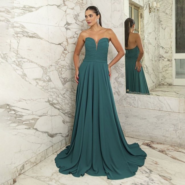 Vestido De Festa Auston Trinity Verde