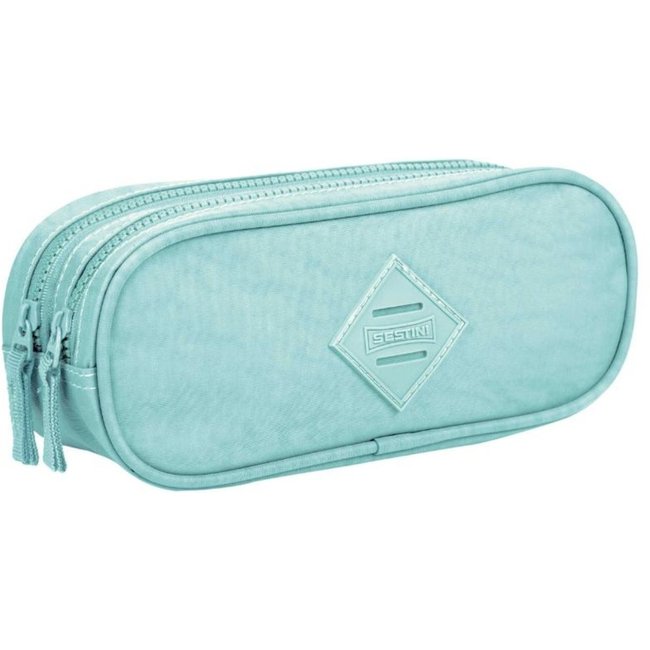 Infantil - Estojo/Necessaire 2 Compartimentos CRINKLE Azul - Turquesa Verde