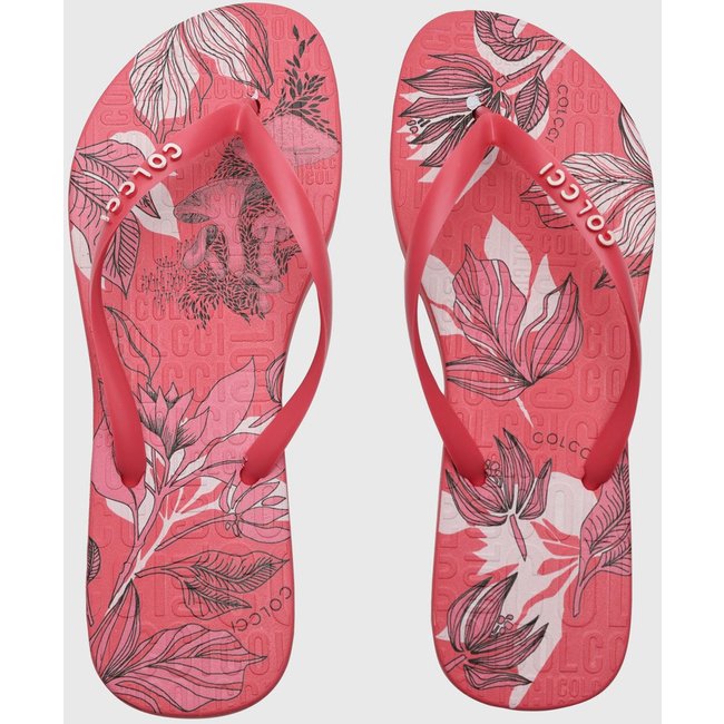 Chinelo Dedo Feminino Colcci Floral Rosa