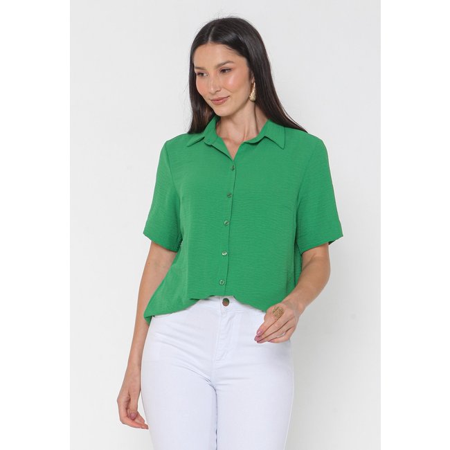 Camisa Intens Manga Curta Air Flow Verde