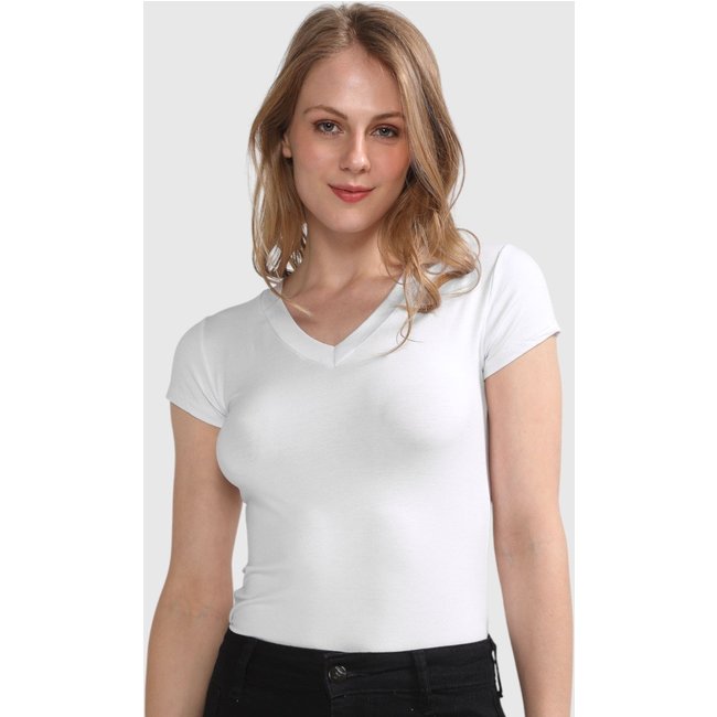 Camisa Baby Look D Bell Outlet Fashion Gola V Branca