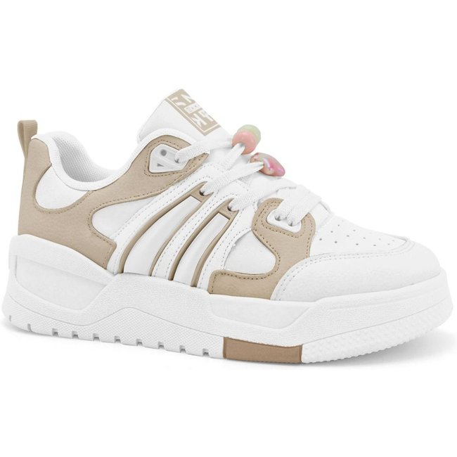 Tênis Feminino Casual Sola Alta Estilo Multicolor Ramarim 2684131 - Branco