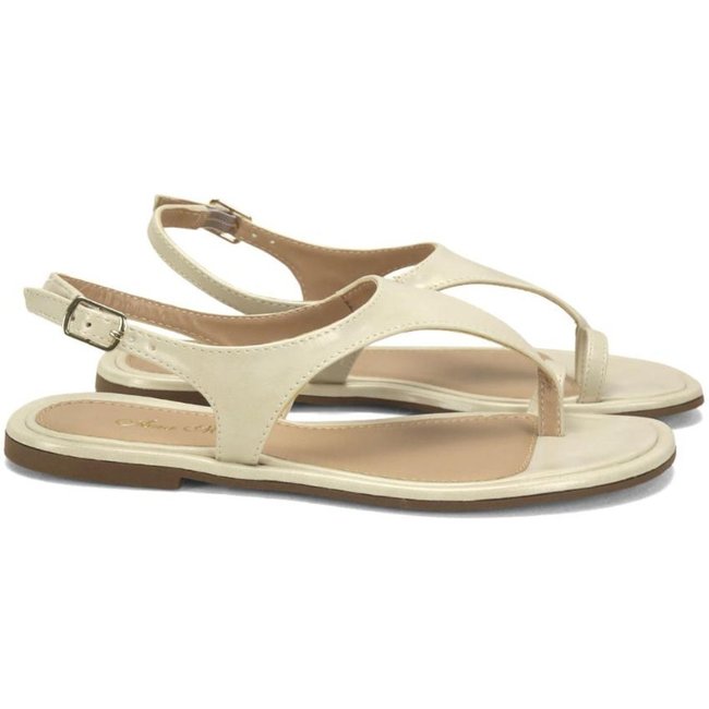 Rasteira dedinho off white Incolor