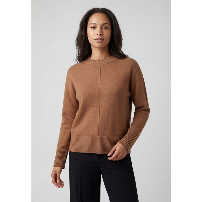 Suéter Tricot Feminino Facinelli Gola Careca Caramelo