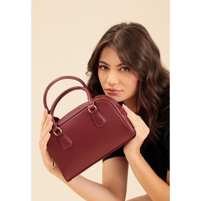 Bolsa Bowling Pop Me Com Alça Pequena Crossbody Bordô