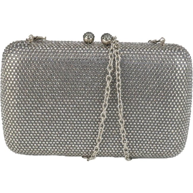 Bolsa Crisfael de Festa Clutch Strass Grafite - Seif