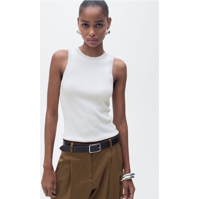 Regata Tricot Mango Ajustada Karl Off-White