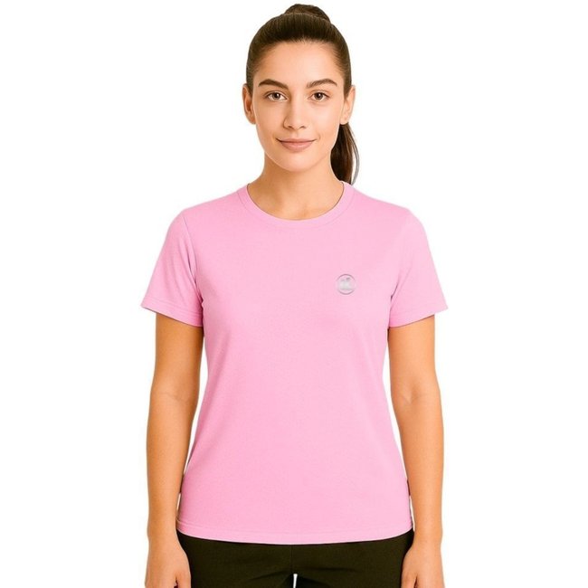Camisa Esporte Legal Baby Look Solutio UV45+ Feminina - Rosa - esporte legal