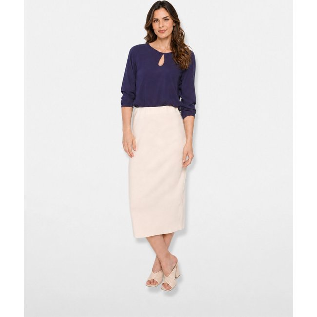 Blusa Viscose decote em V Marinho