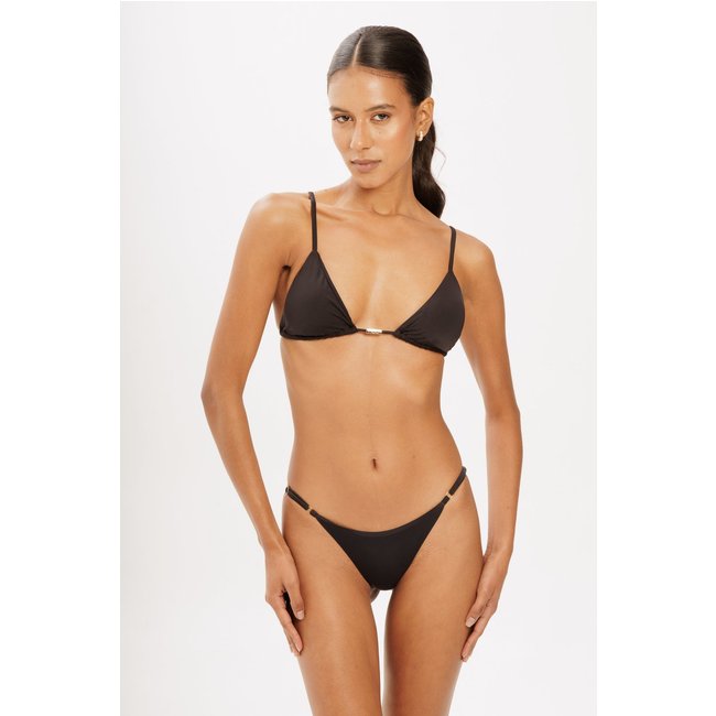 Calcinha Surf By Leticia Bufoni Fio Com Regulagem Lateral Preto