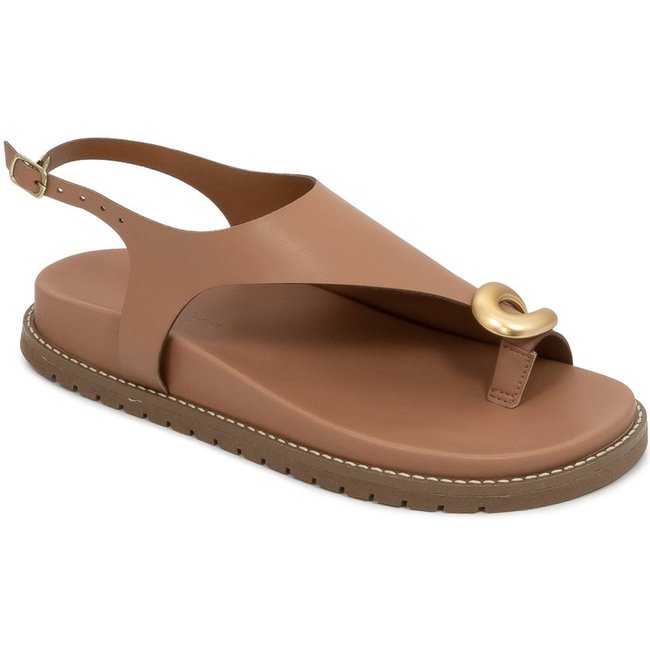 Papete Feminina De Dedo Fivela Sapato Show 380111092 Sapato Show Marrom