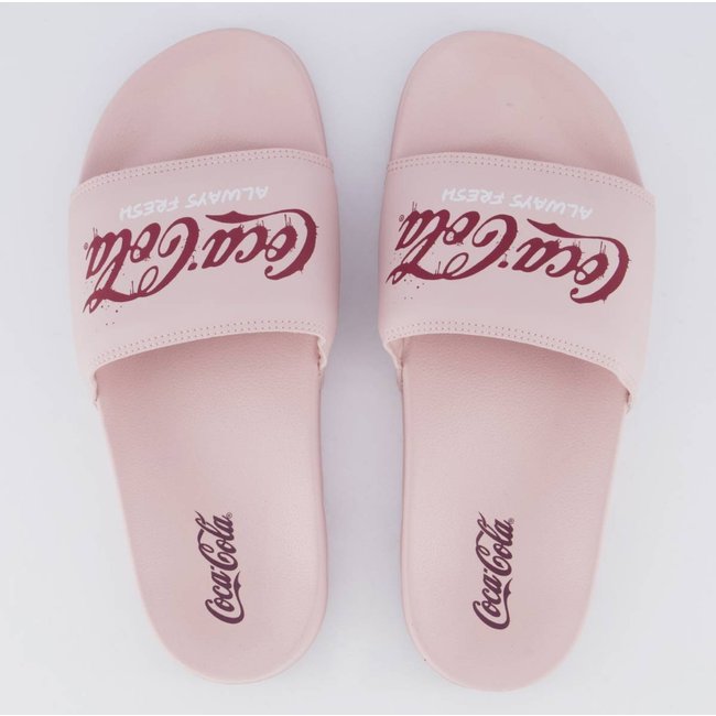 Chinelo Coca Cola Slide Graff Feminino Rosa